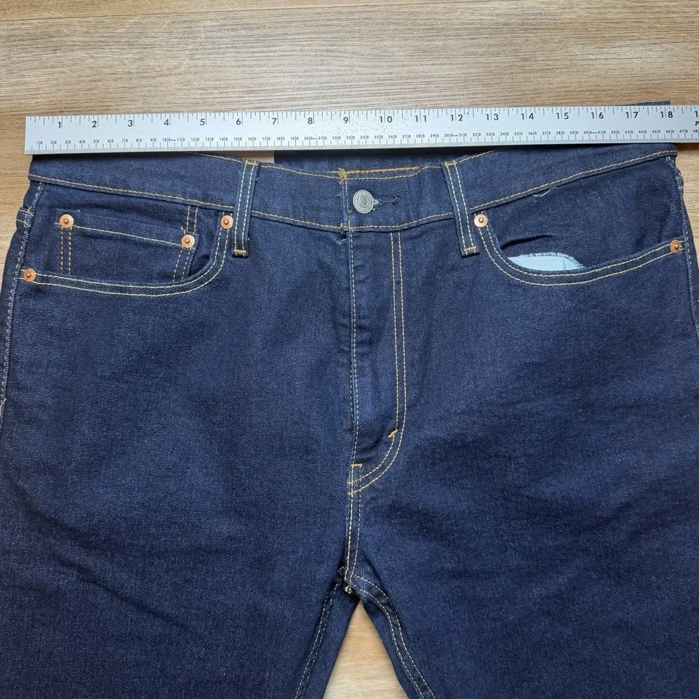 Levis 512 Jeans Men 36x32 Blue Slim‎ Tapered Stretch Denim Dark Indigo Wash NEW
